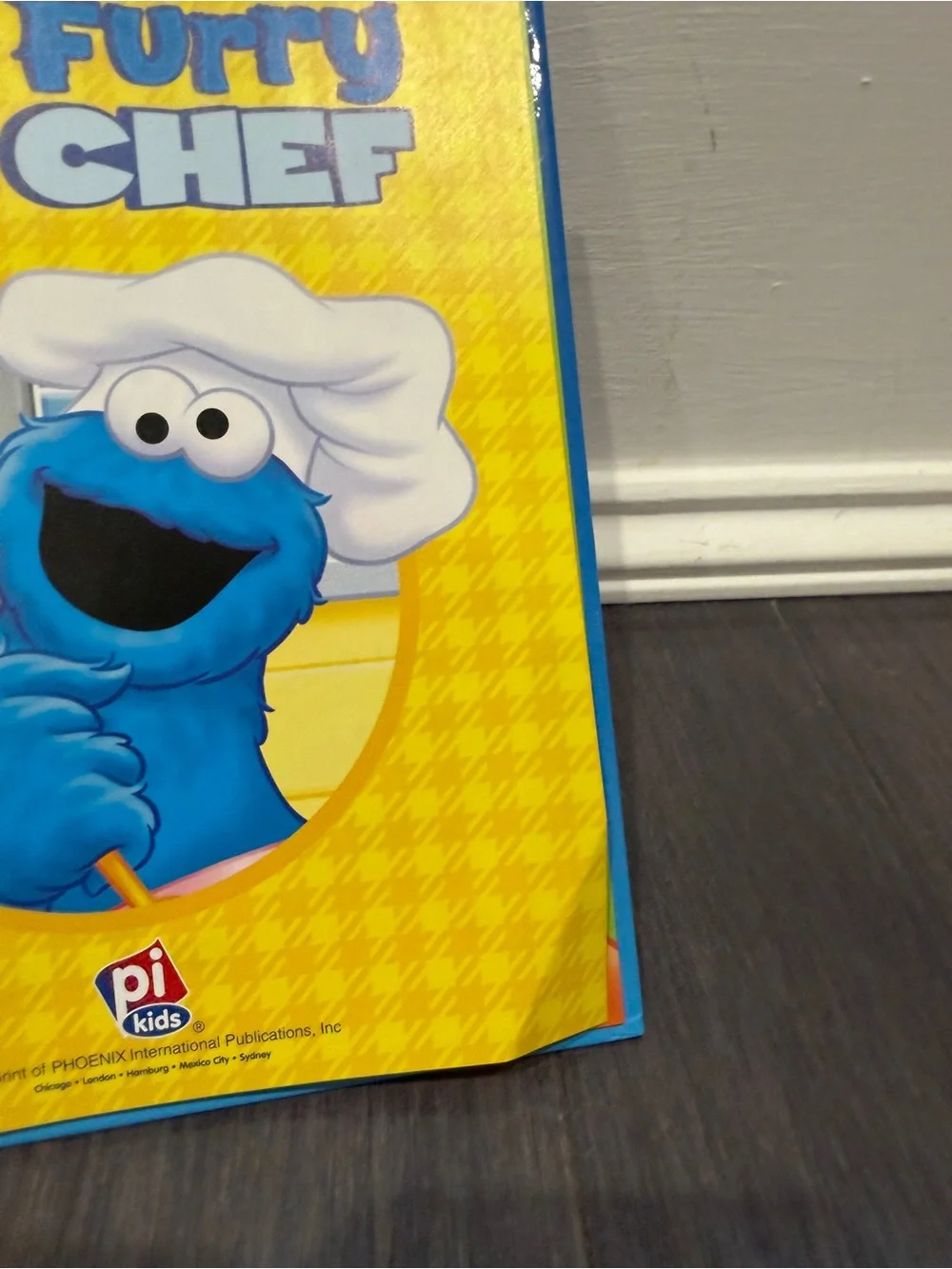 Sesame Street Furry Chef Cookbook Cookie Monster Hardcover Book Kids Toddler